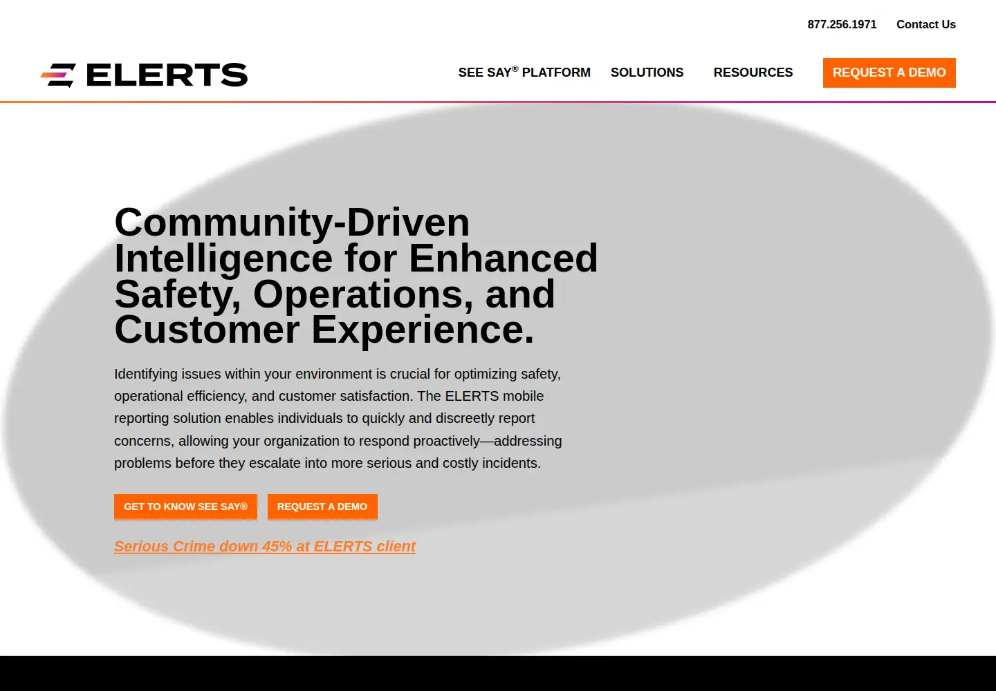 Captured homepage of elerts.com in the current scan