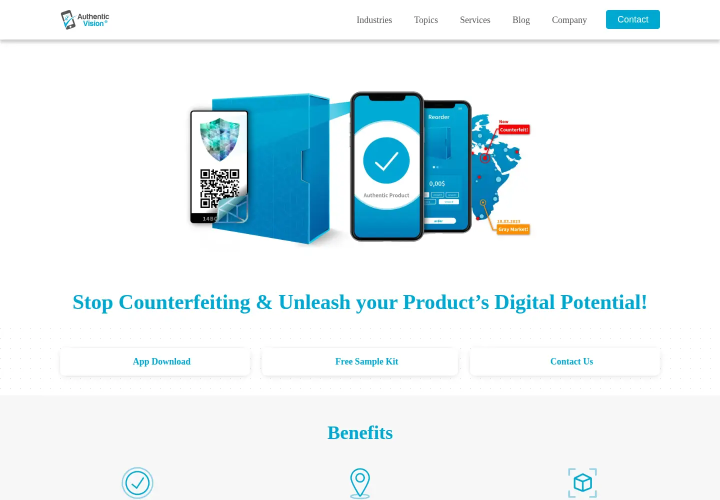Screenshot of authenticvision.com