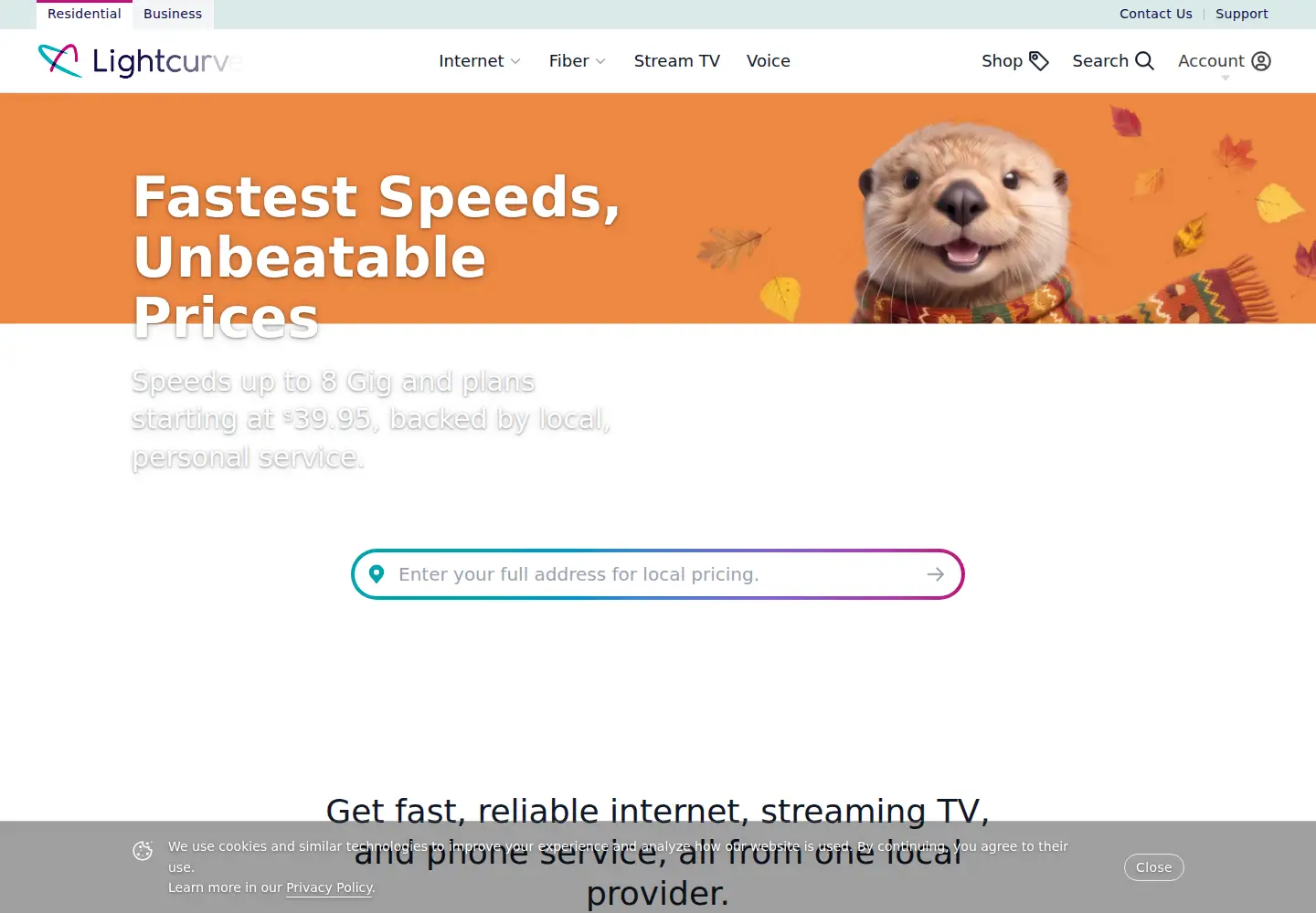 Screenshot of getlightcurve.com