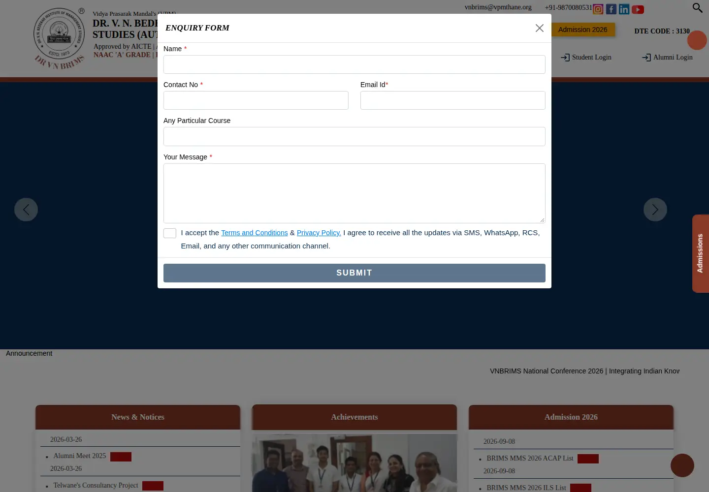 Screenshot of vnbrims.org