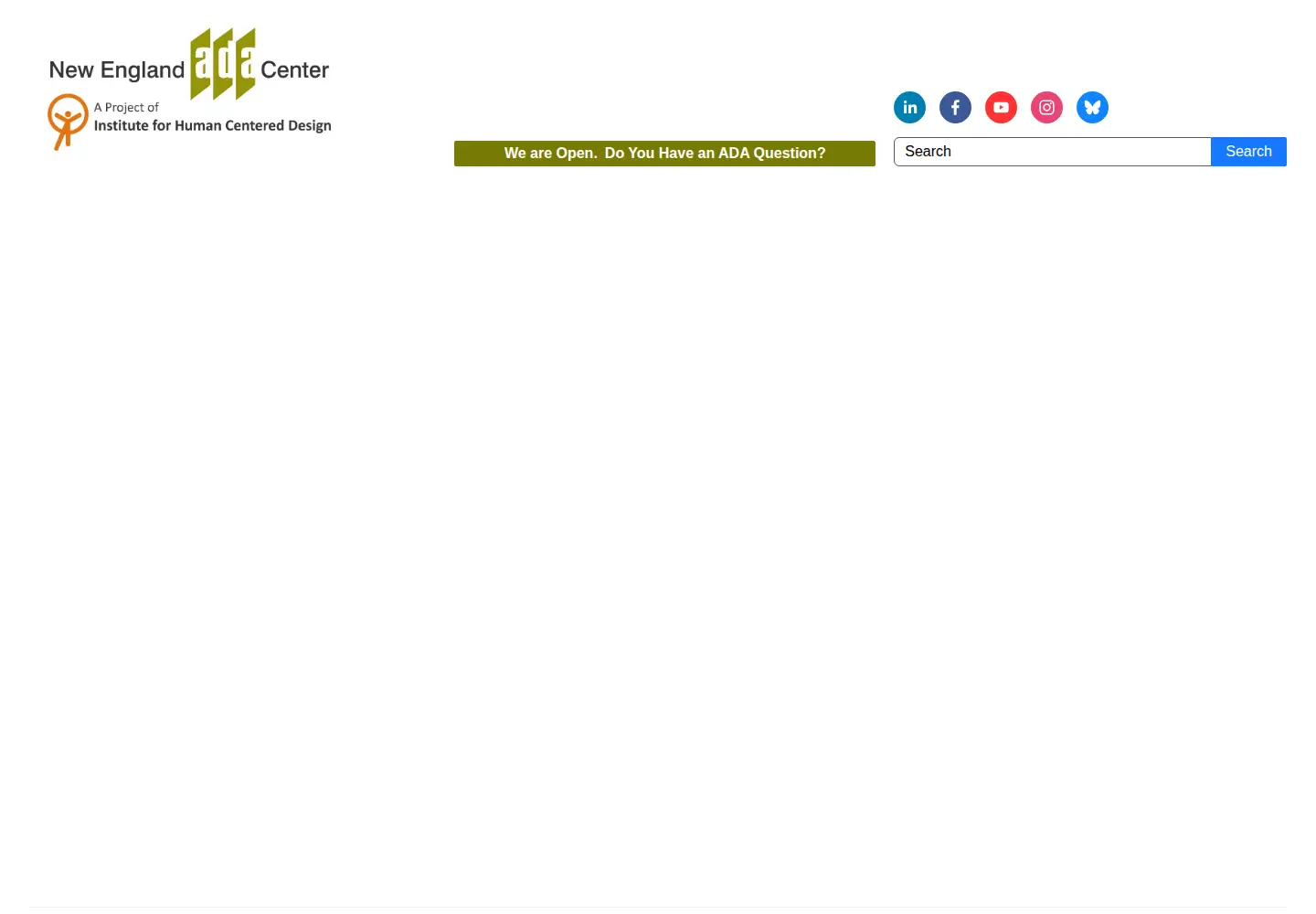 Captured homepage of newenglandada.org in the current scan