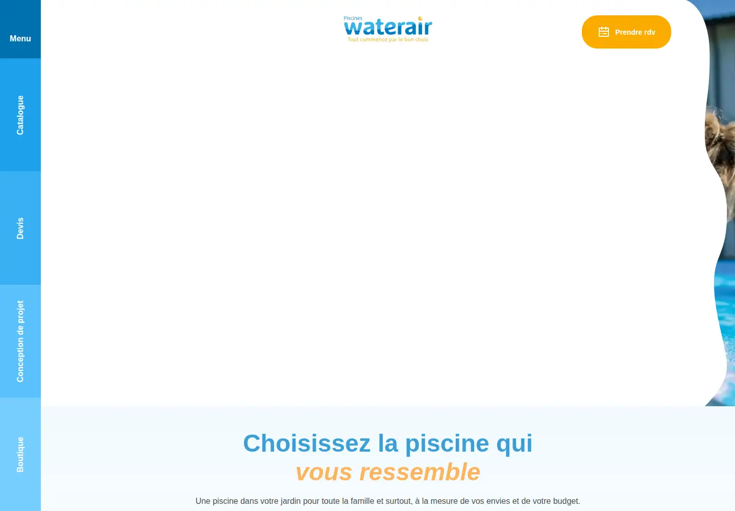 Captured homepage of waterair.com in the current scan
