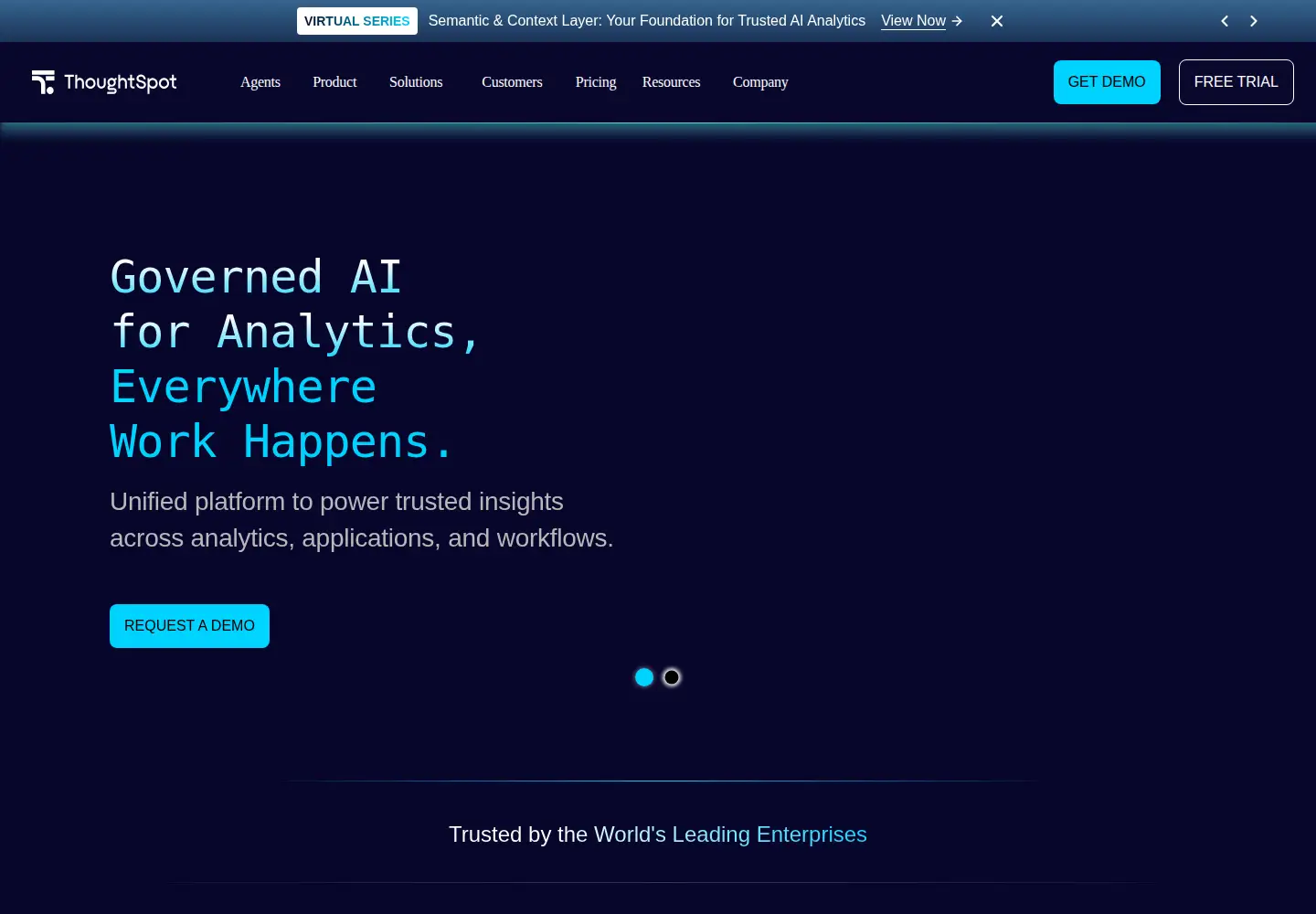 Screenshot of thoughtspot.com