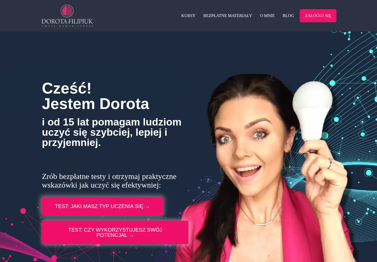 Captured homepage of dorotafilipiuk.pl in the current scan