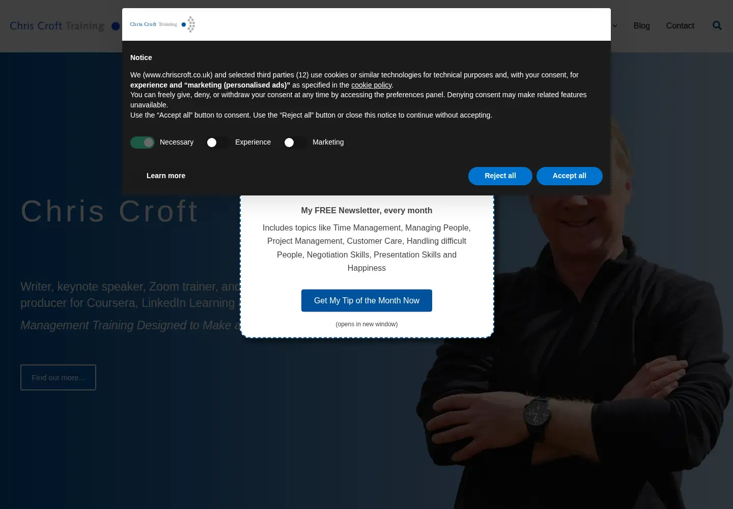 Screenshot of chriscroft.co.uk