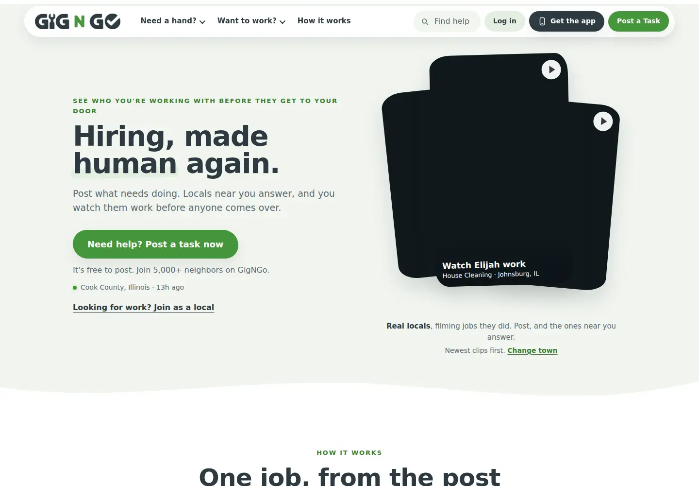 Captured homepage of gigngo.org in the current scan