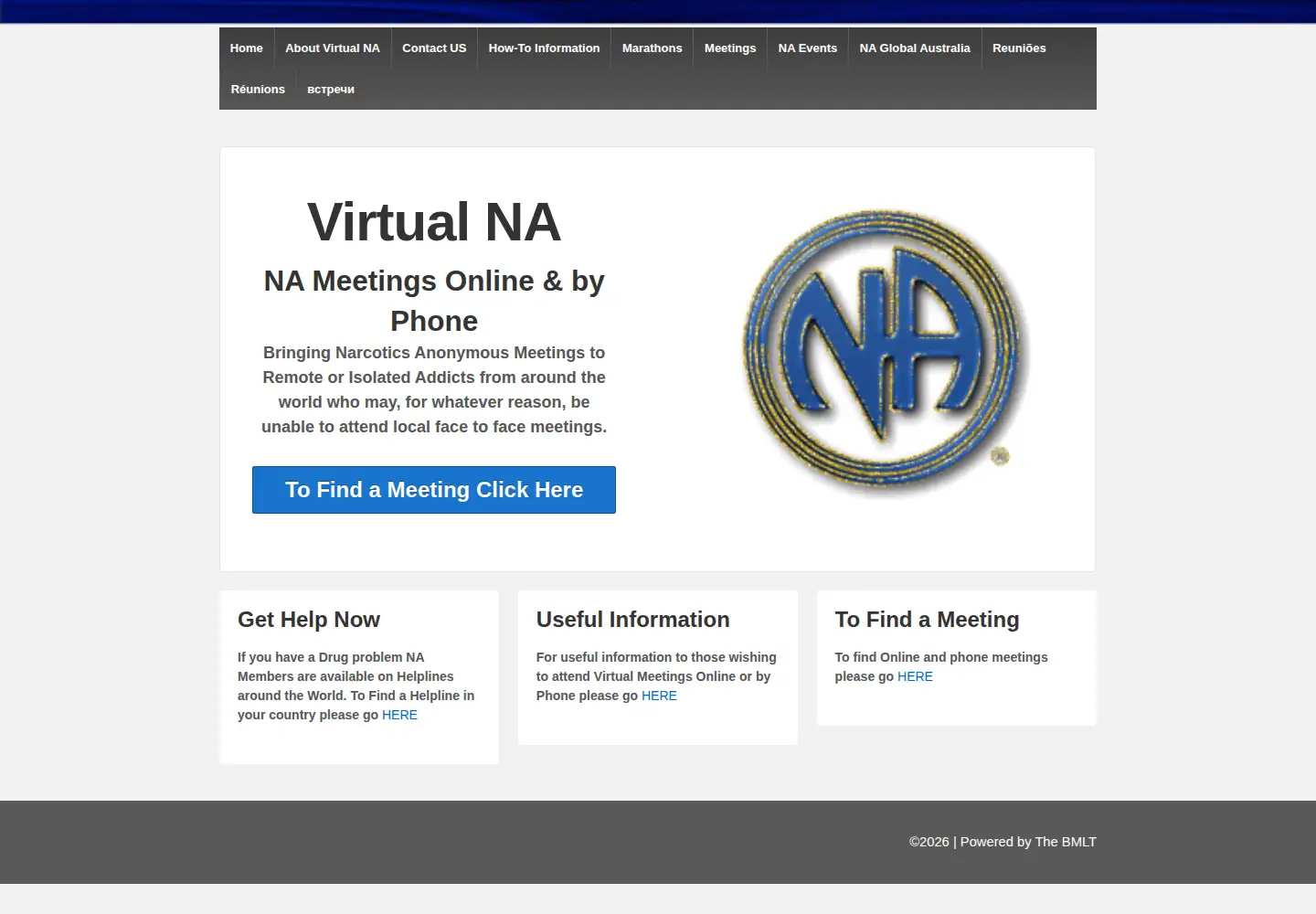 Captured homepage of virtual-na.org in the current scan