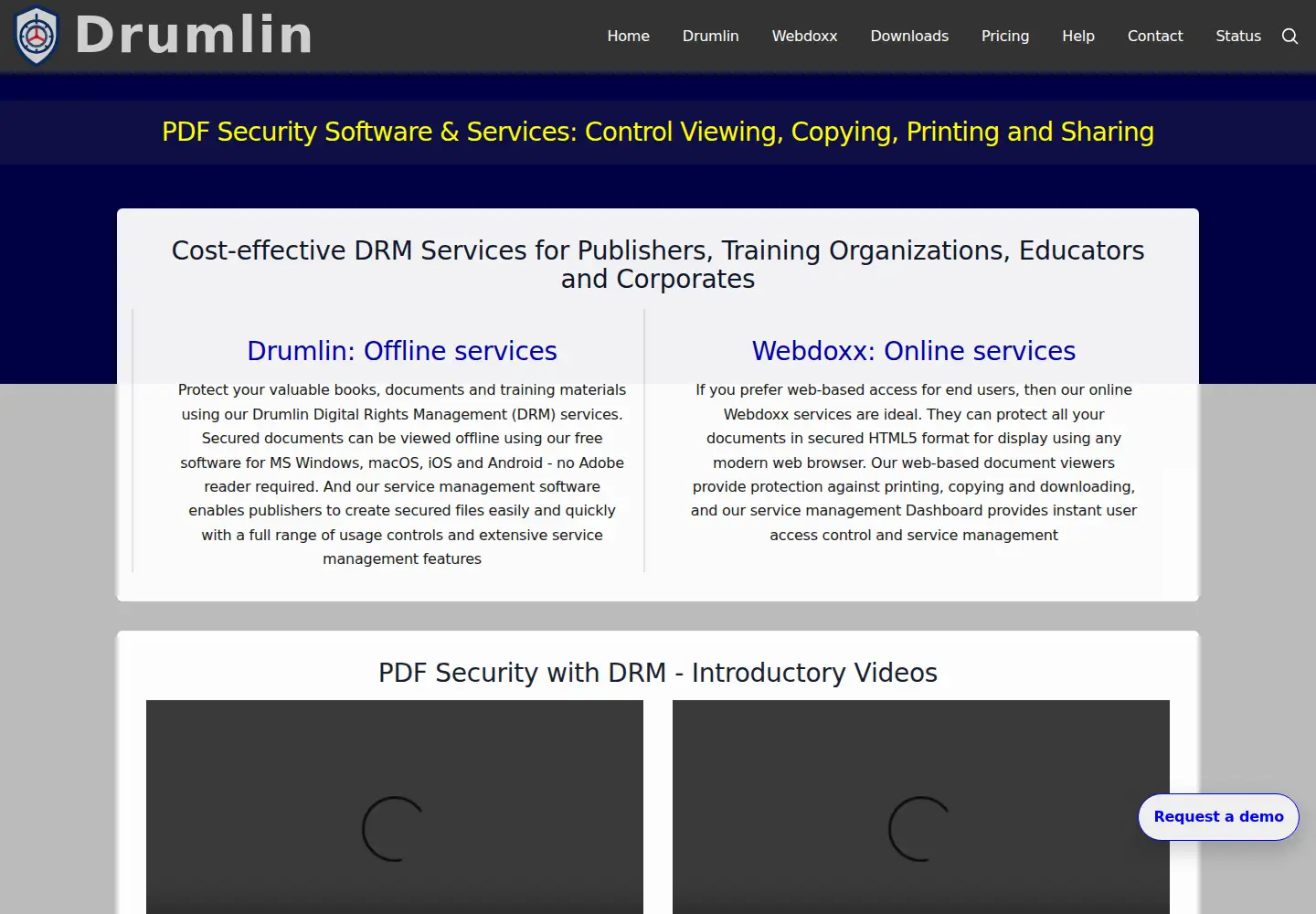 Screenshot of drumlinsecurity.com