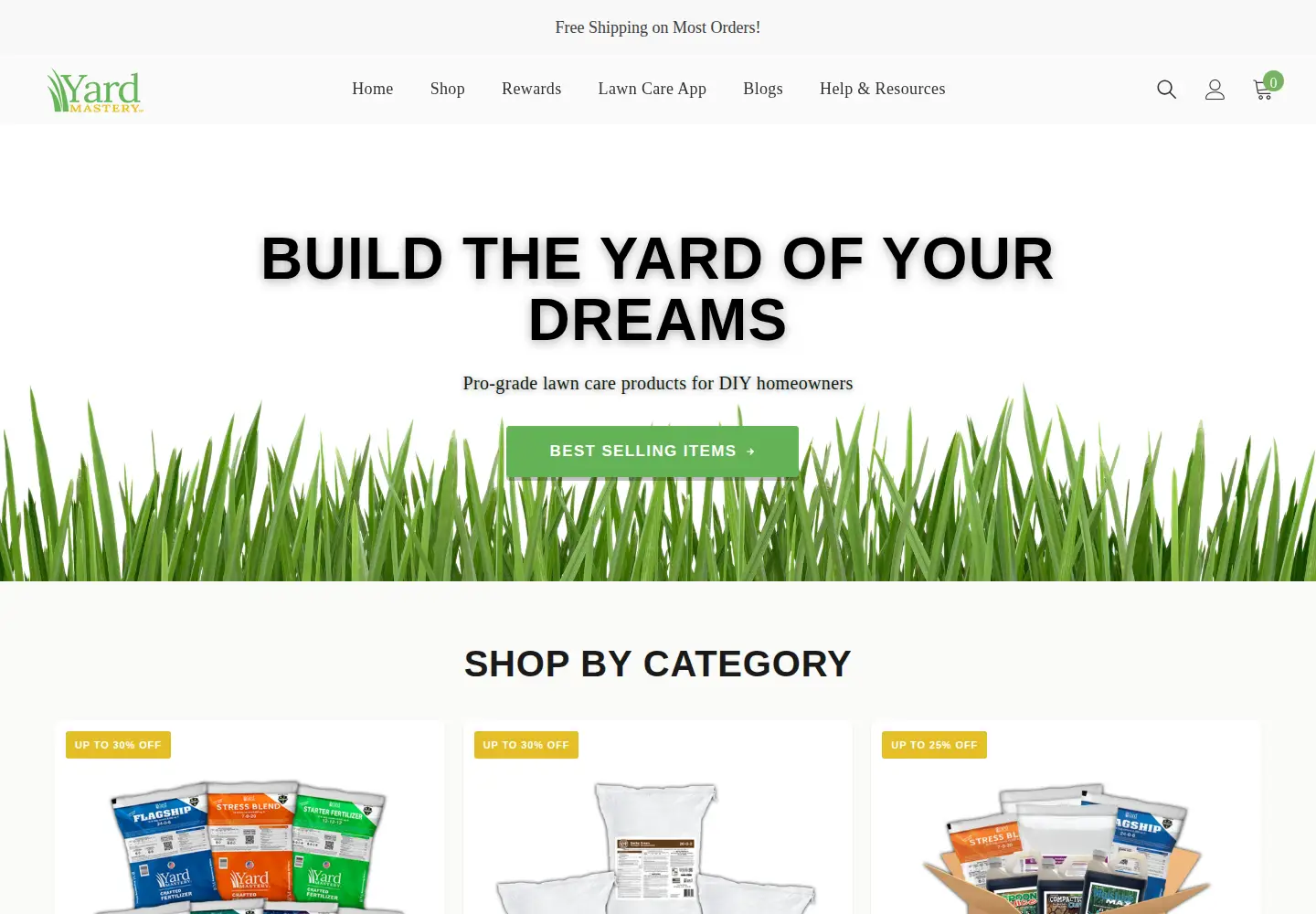 Screenshot of yardmastery.com
