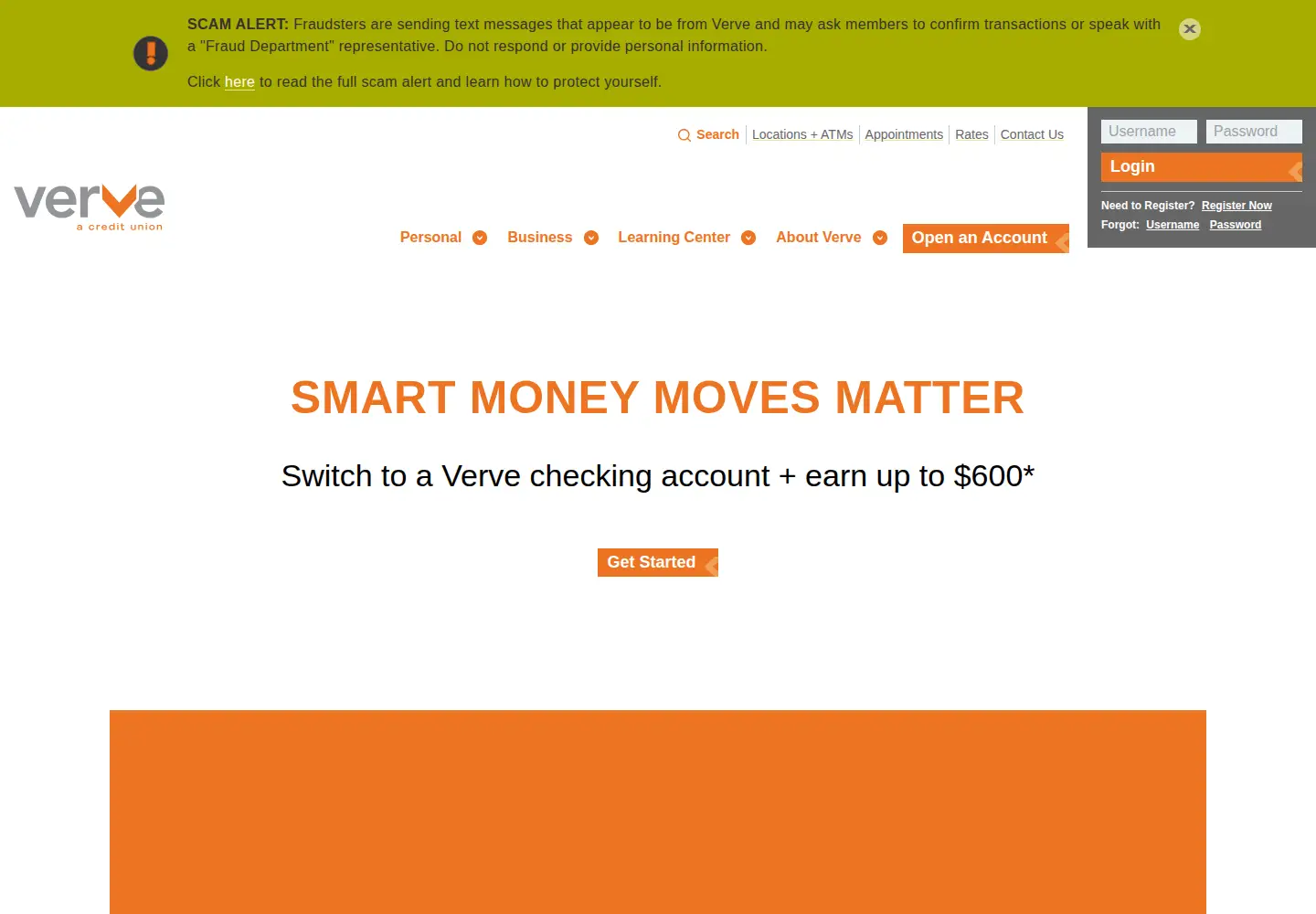 Screenshot of verveacu.com