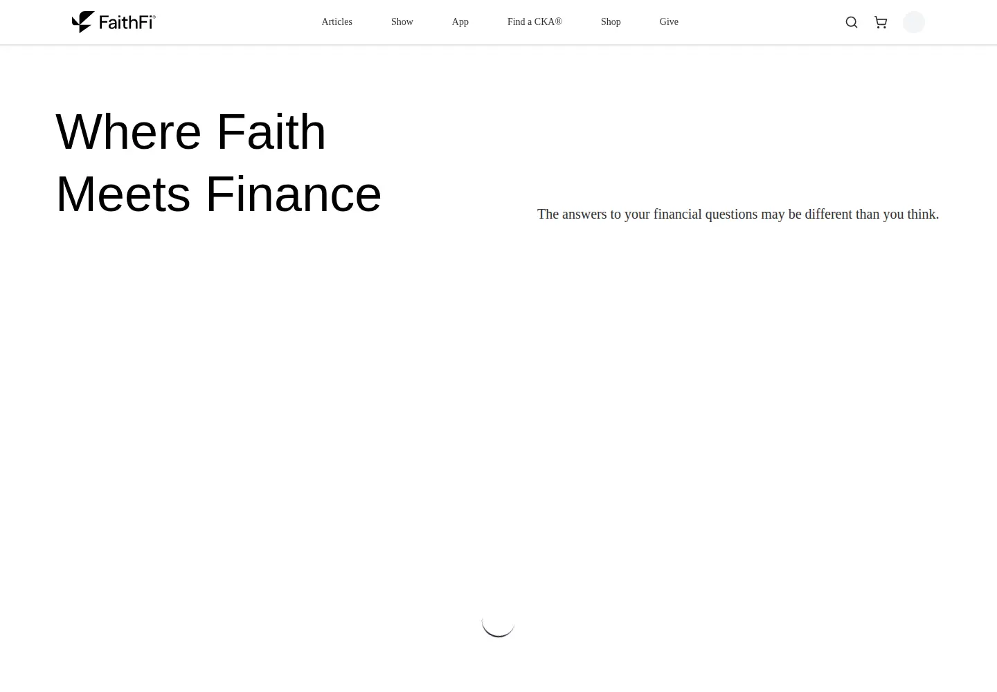 Screenshot of faithfi.com