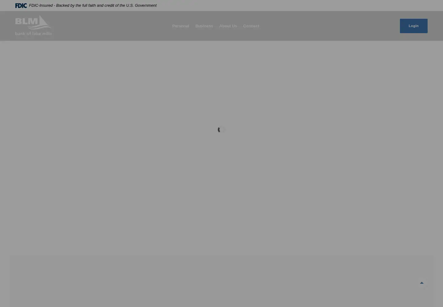 Screenshot of bankoflakemills.com