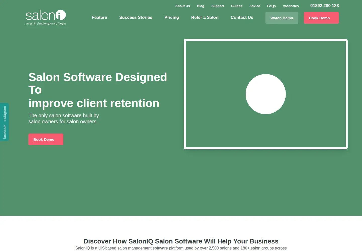 Screenshot of saloniq.com