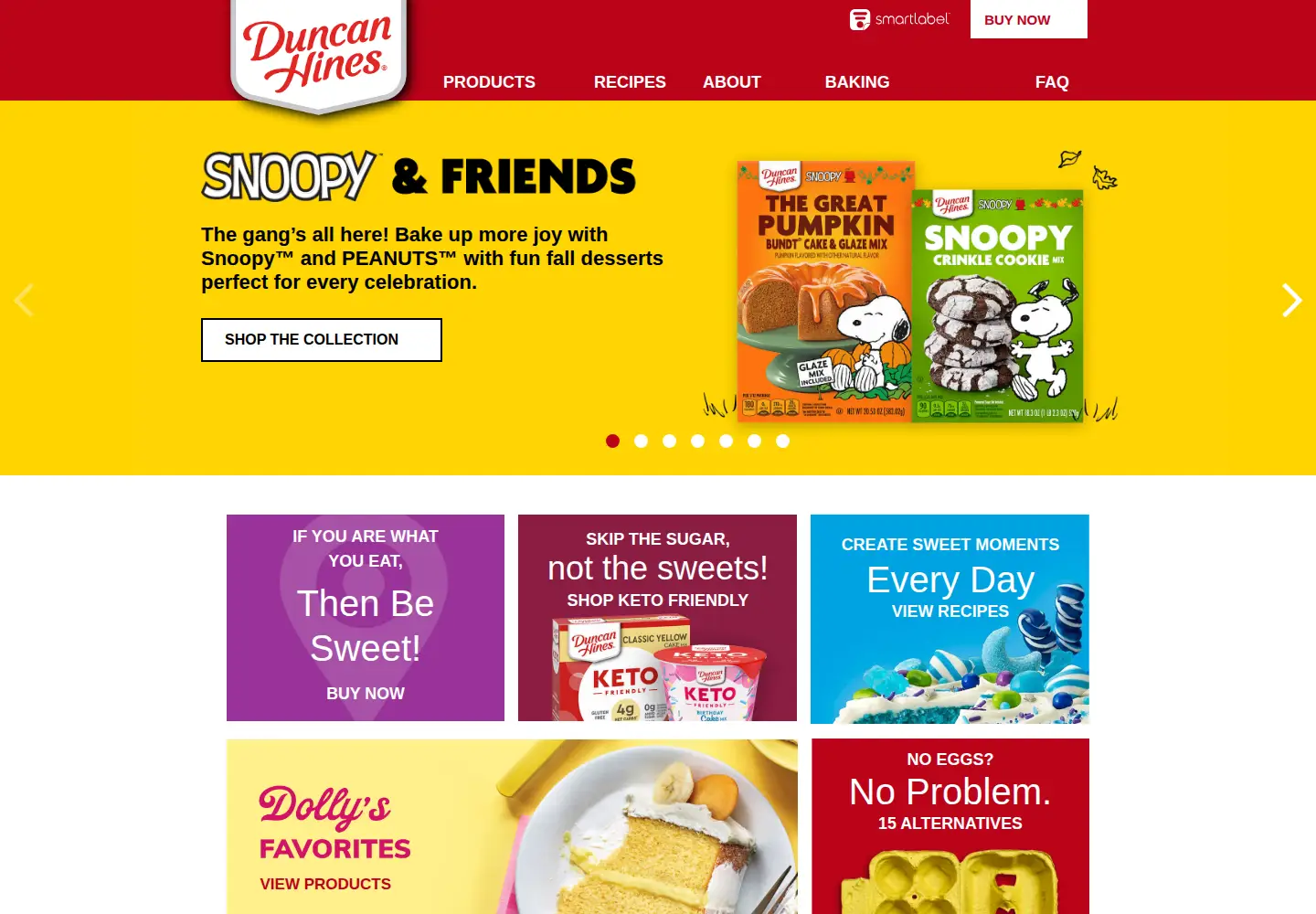 Screenshot of duncanhines.com