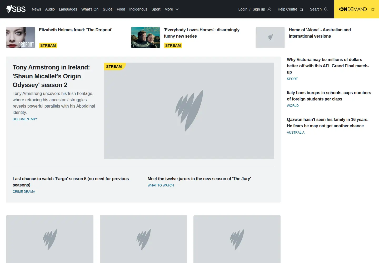 Screenshot of sbs.com.au