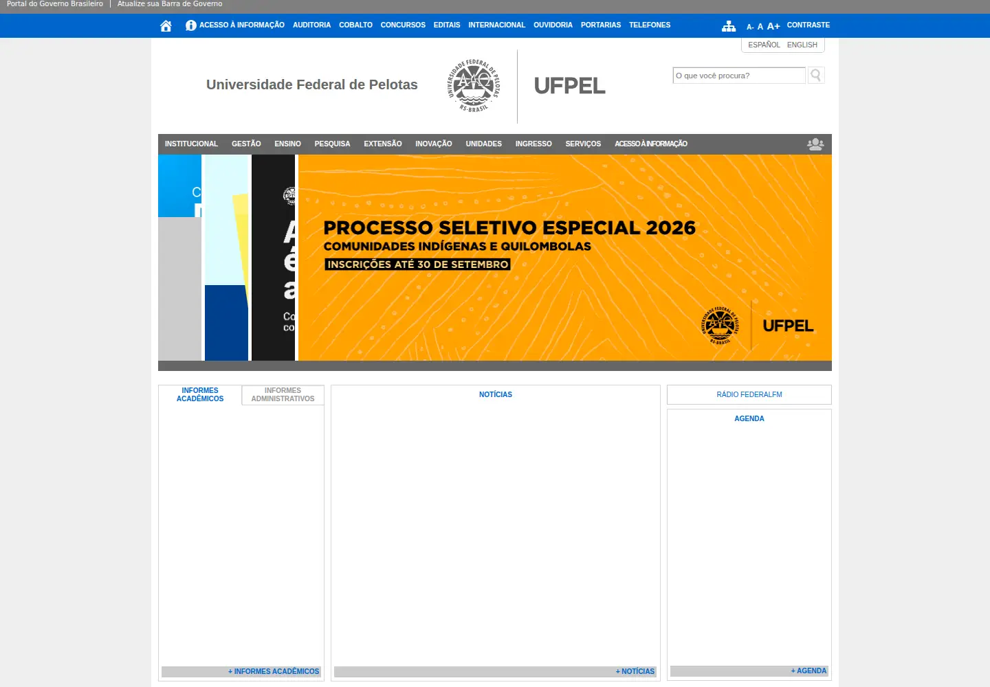 Screenshot of ufpel.edu.br