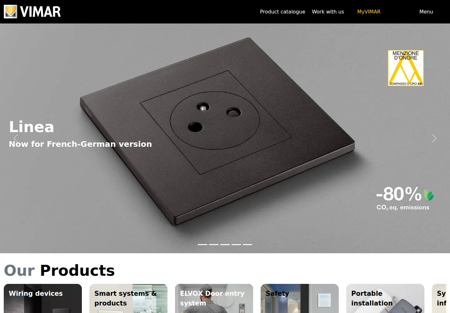 Screenshot of vimar.com