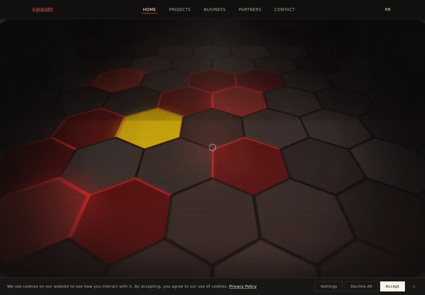 Captured homepage of indieark.com in the current scan