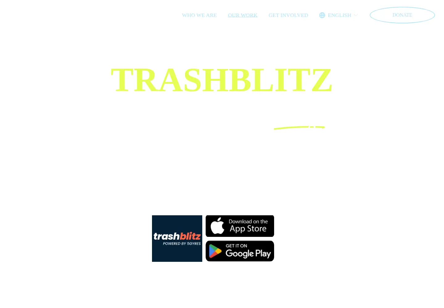 Captured homepage of trashblitz.org in the current scan