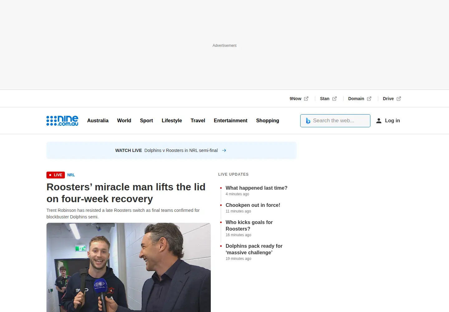 Screenshot of ninemsn.com.au