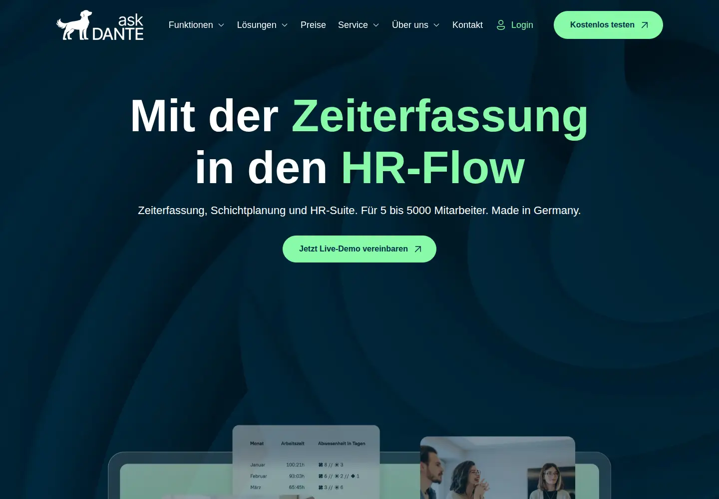 Screenshot of askdante.com