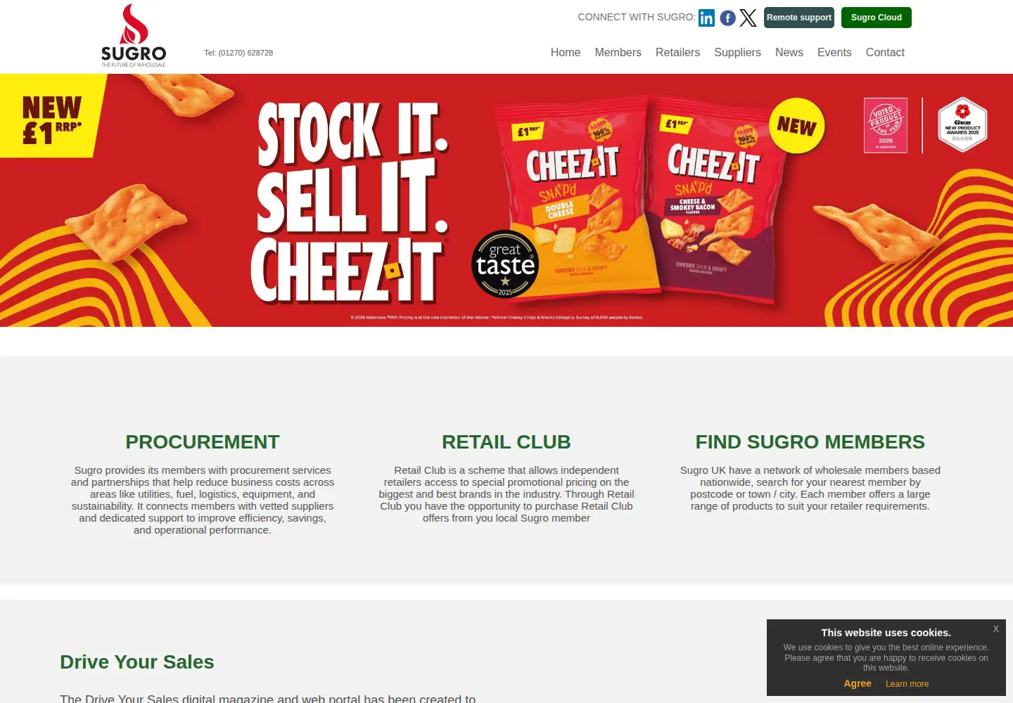 Captured homepage of sugro.co.uk in the current scan