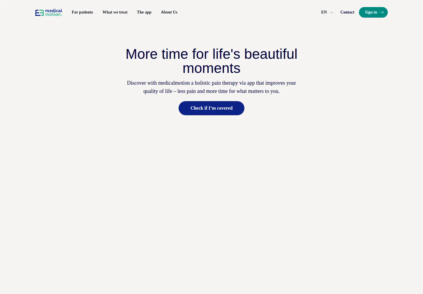 Captured homepage of medicalmotion.com in the current scan