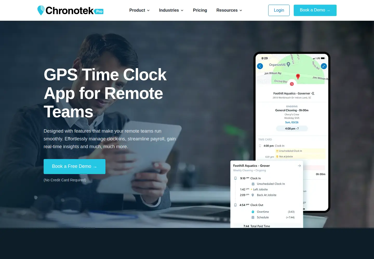 Captured homepage of chronotek.com in the current scan
