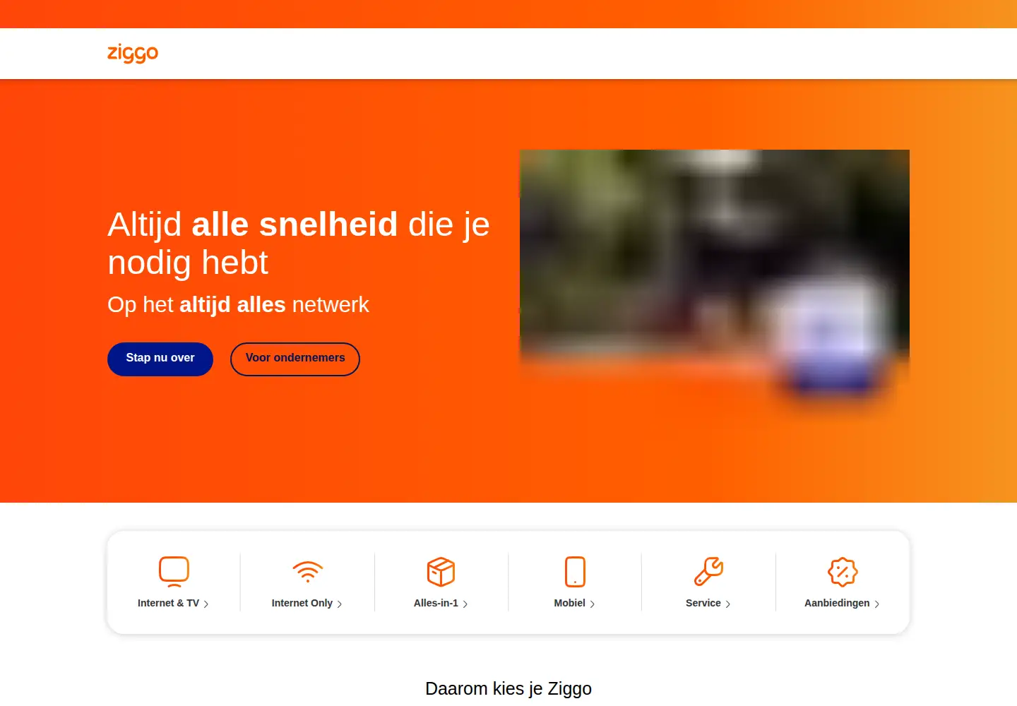 Screenshot of ziggo.nl