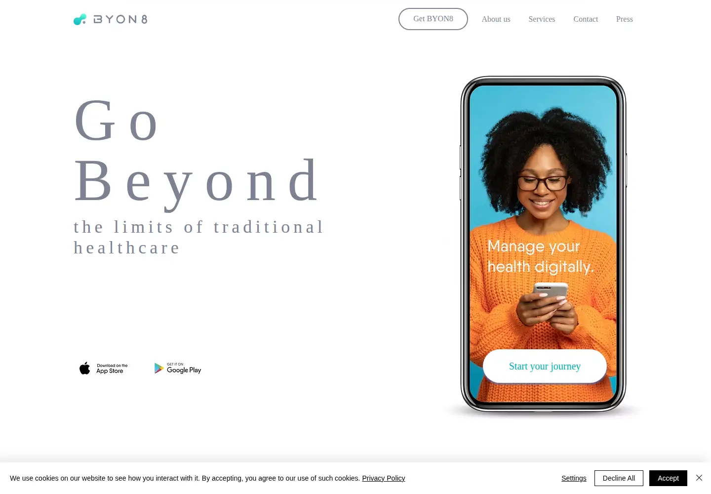 Captured homepage of byon8.com in the current scan