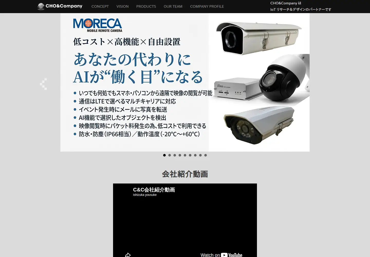 Captured homepage of cho-co.jp in the current scan