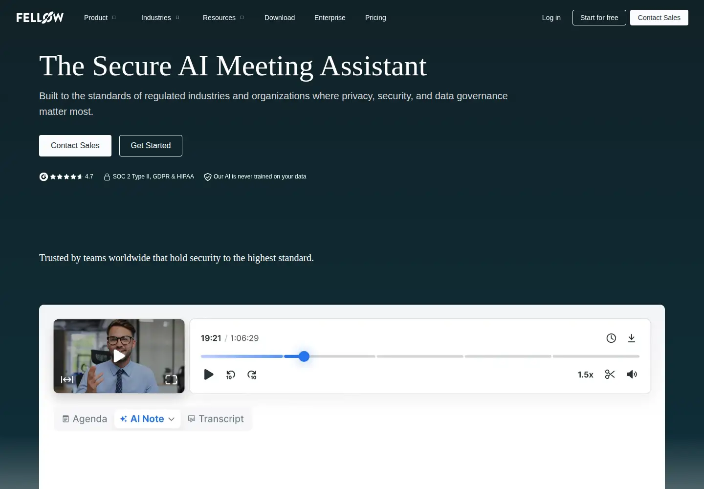 Screenshot of fellow.app