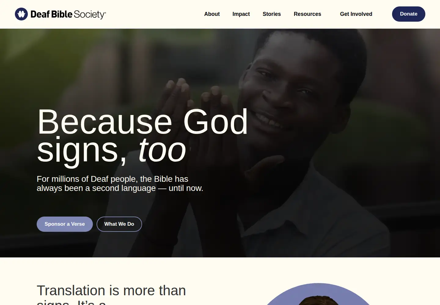 Screenshot of deafbiblesociety.com