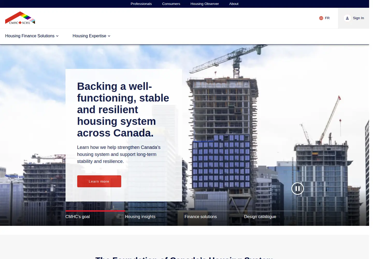 Screenshot of cmhc-schl.gc.ca