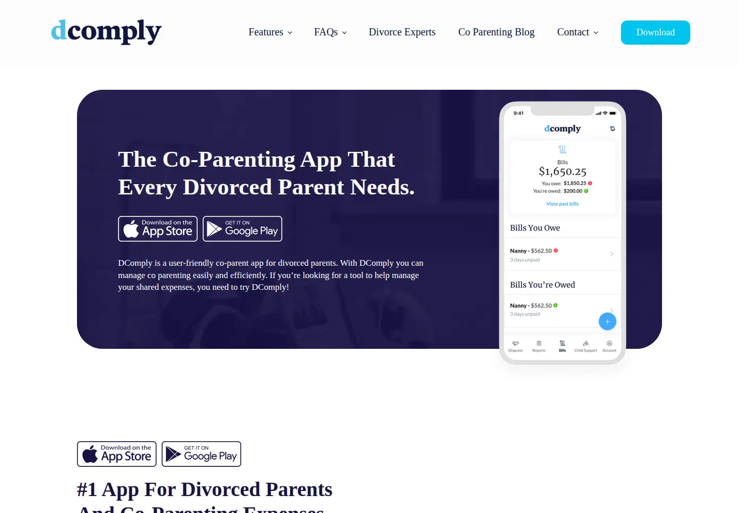 Captured homepage of dcomply.com in the current scan