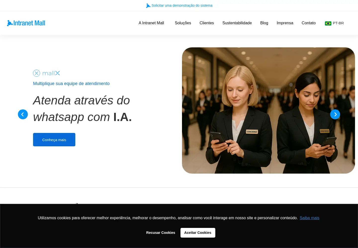 Captured homepage of intranetmall.com.br in the current scan