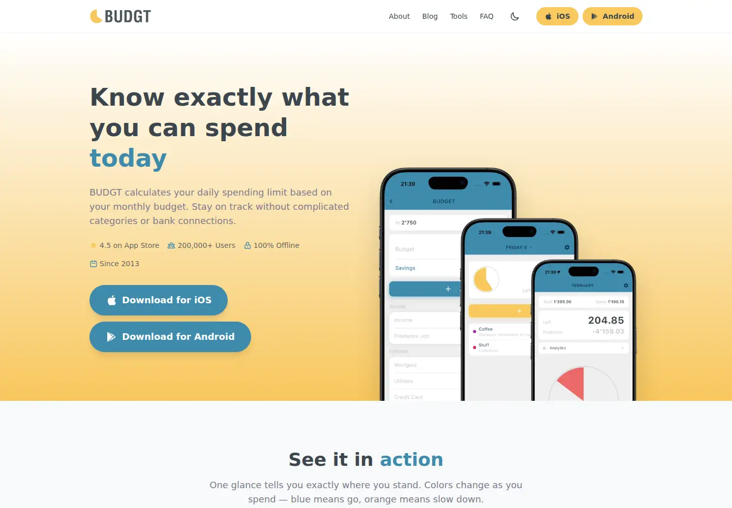 Screenshot of budgt.ch