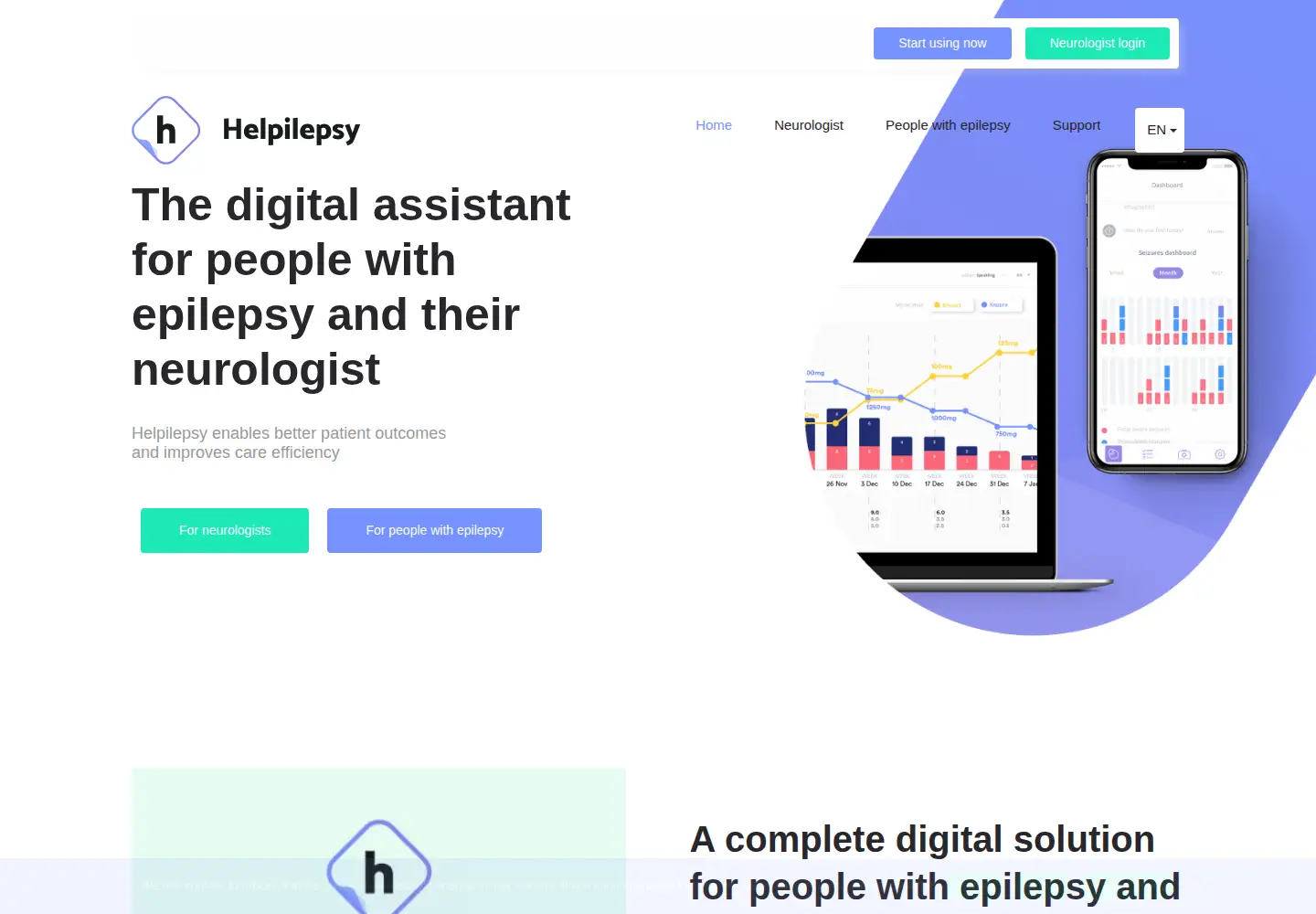 Screenshot of helpilepsy.com