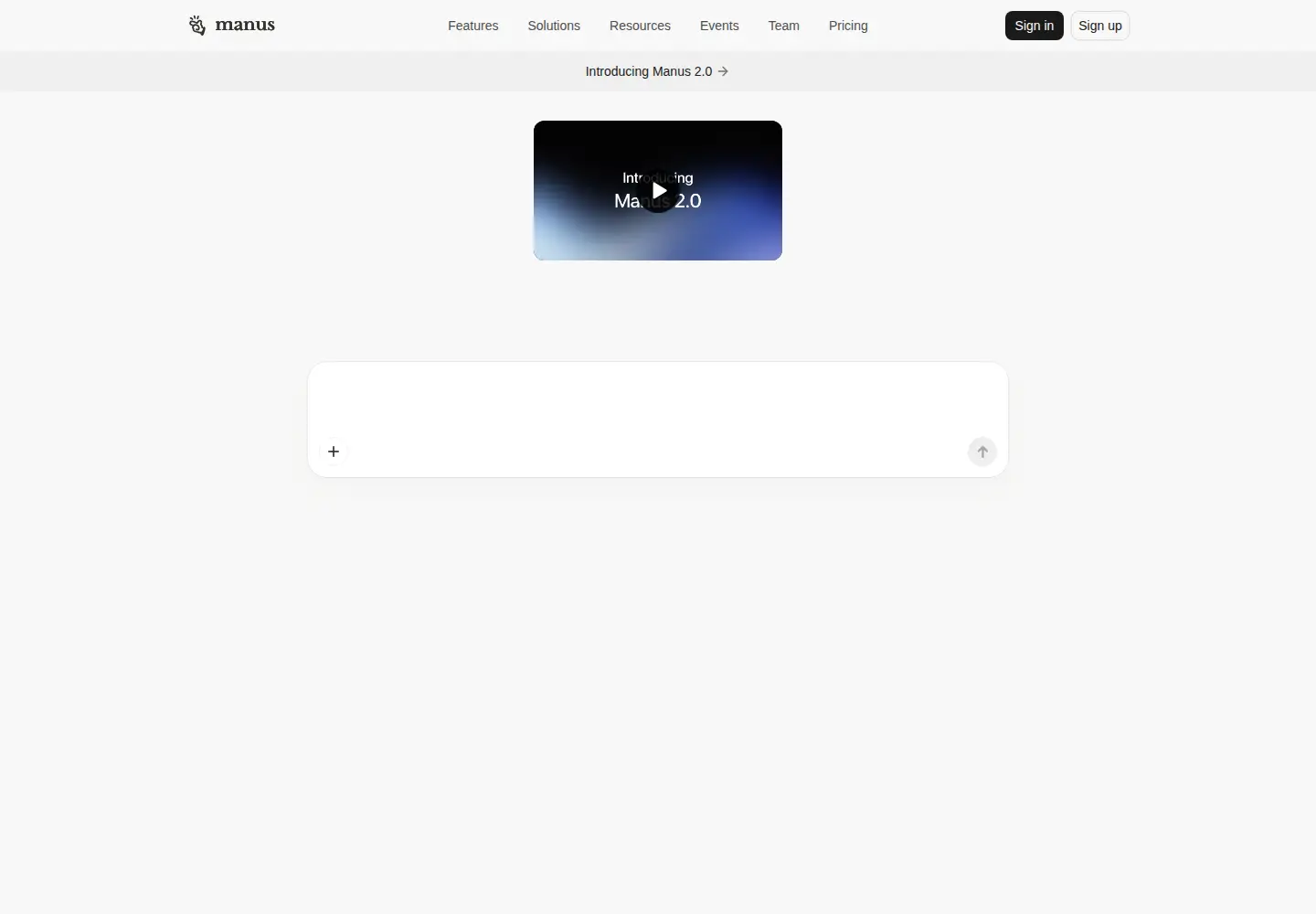 Screenshot of manus.space