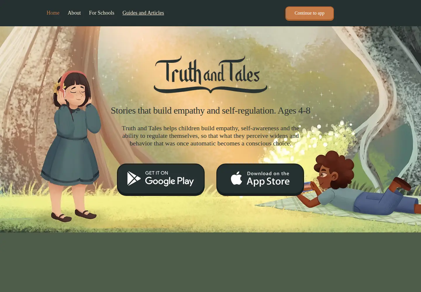 Screenshot of truthandtales.app