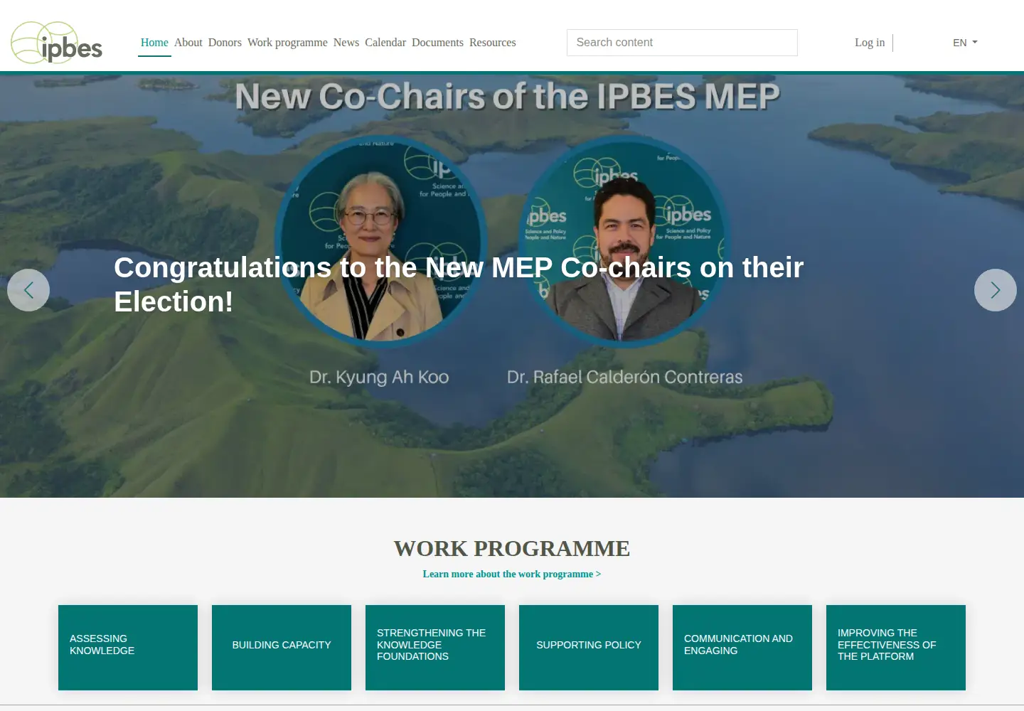 Screenshot of ipbes.net