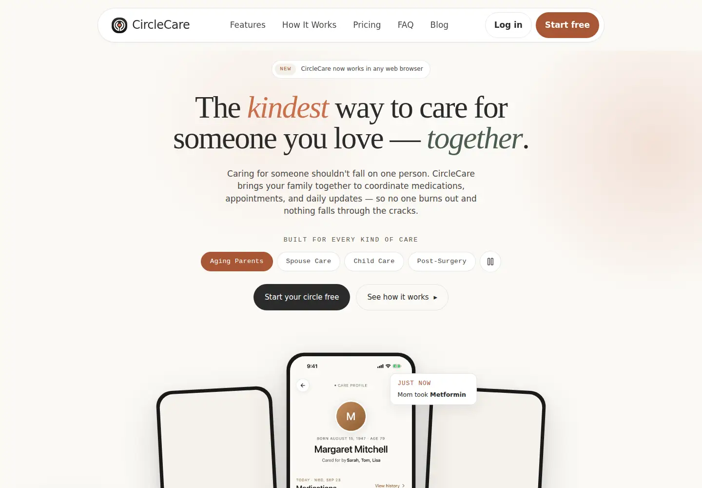 Screenshot of circlecare.app