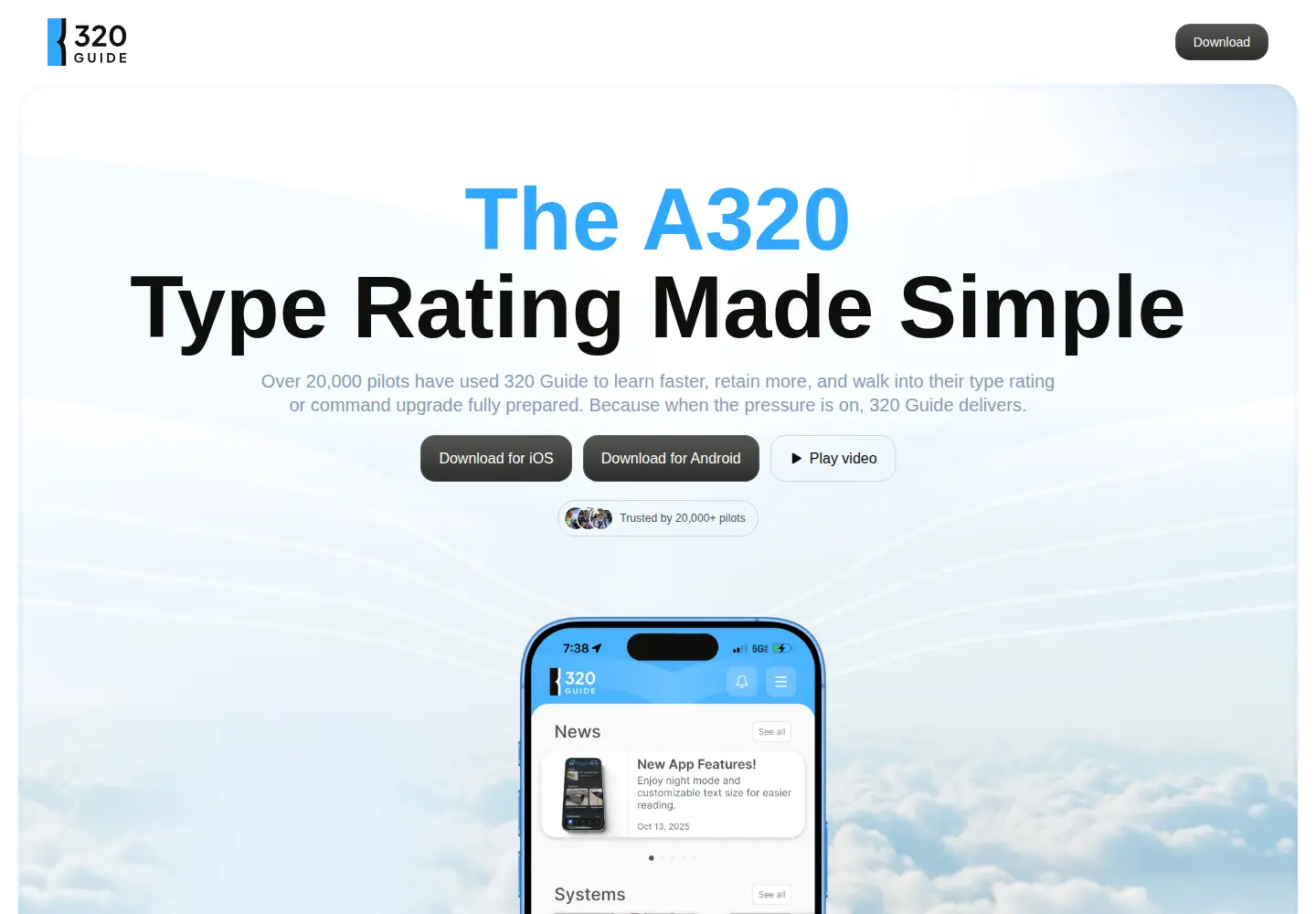 Screenshot of a320guide.com