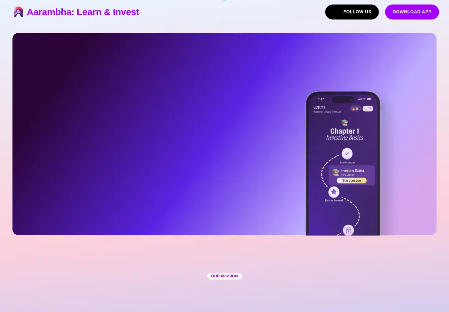 Captured homepage of aarambha-invest.com in the current scan
