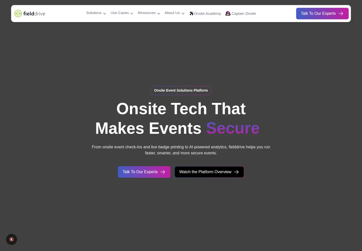 Captured homepage of fielddrive.com in the current scan