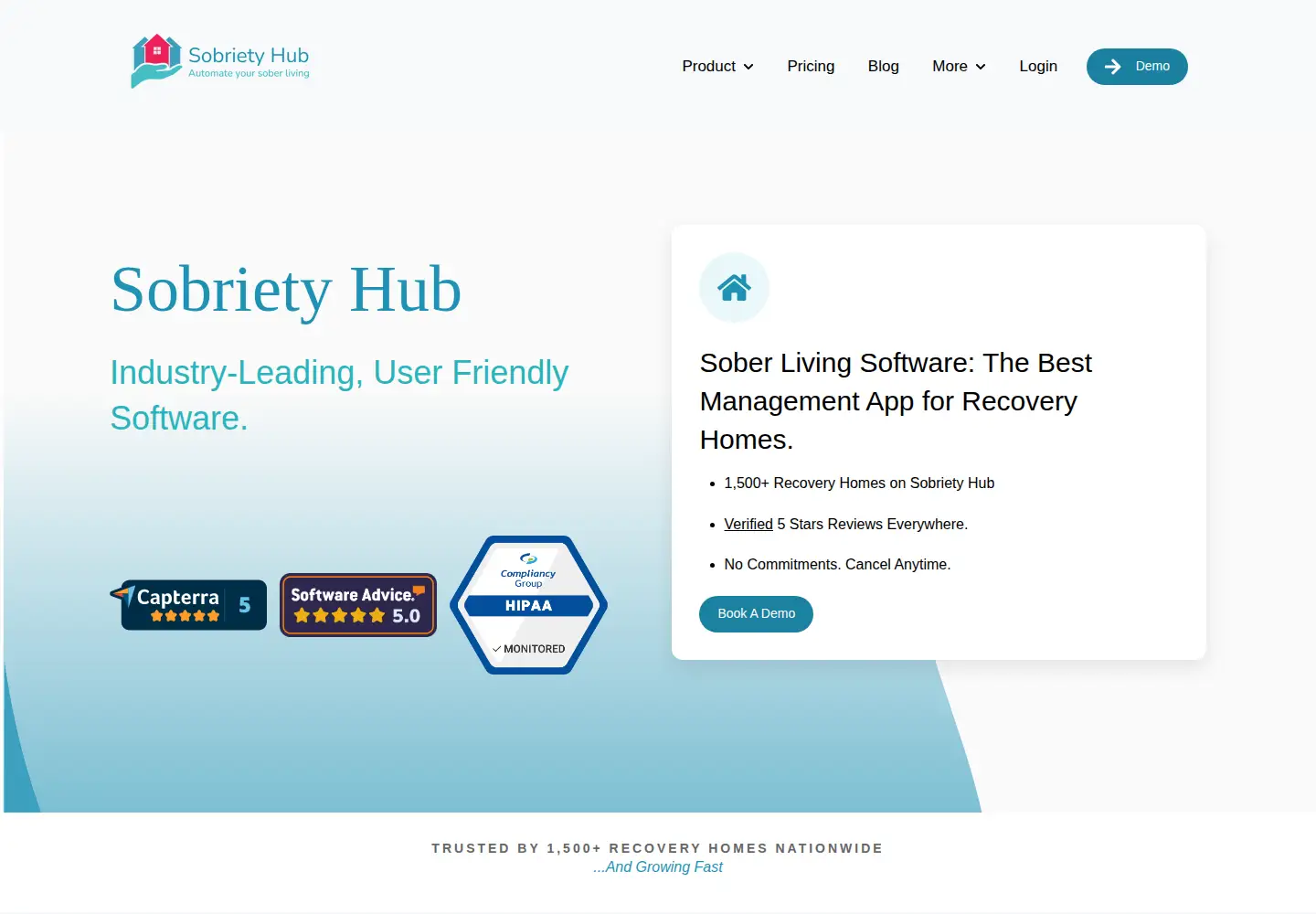 Screenshot of sobrietyhub.com