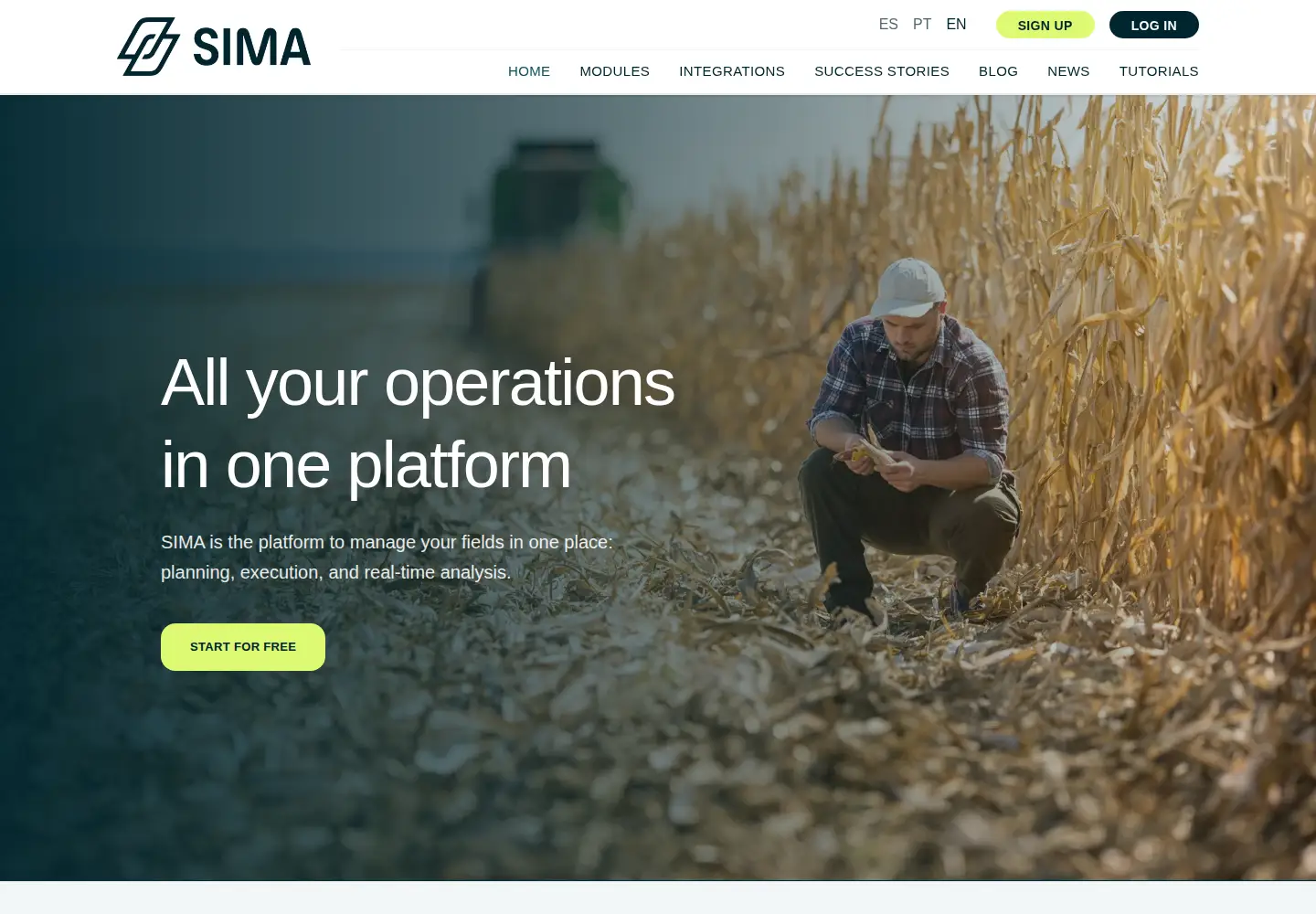 Screenshot of sima.ag