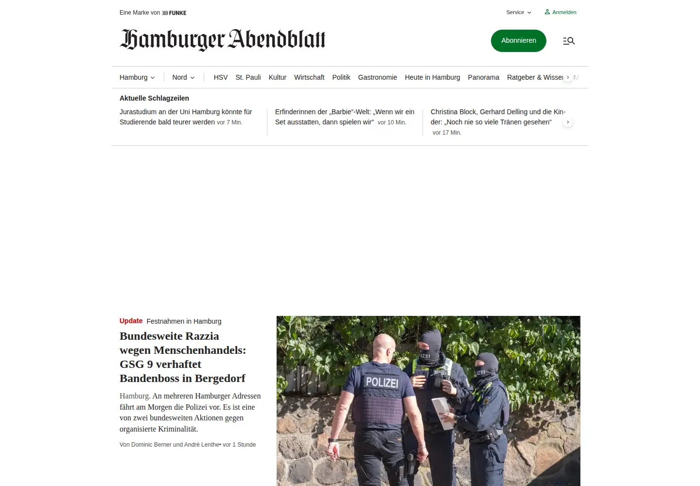Screenshot of abendblatt.de