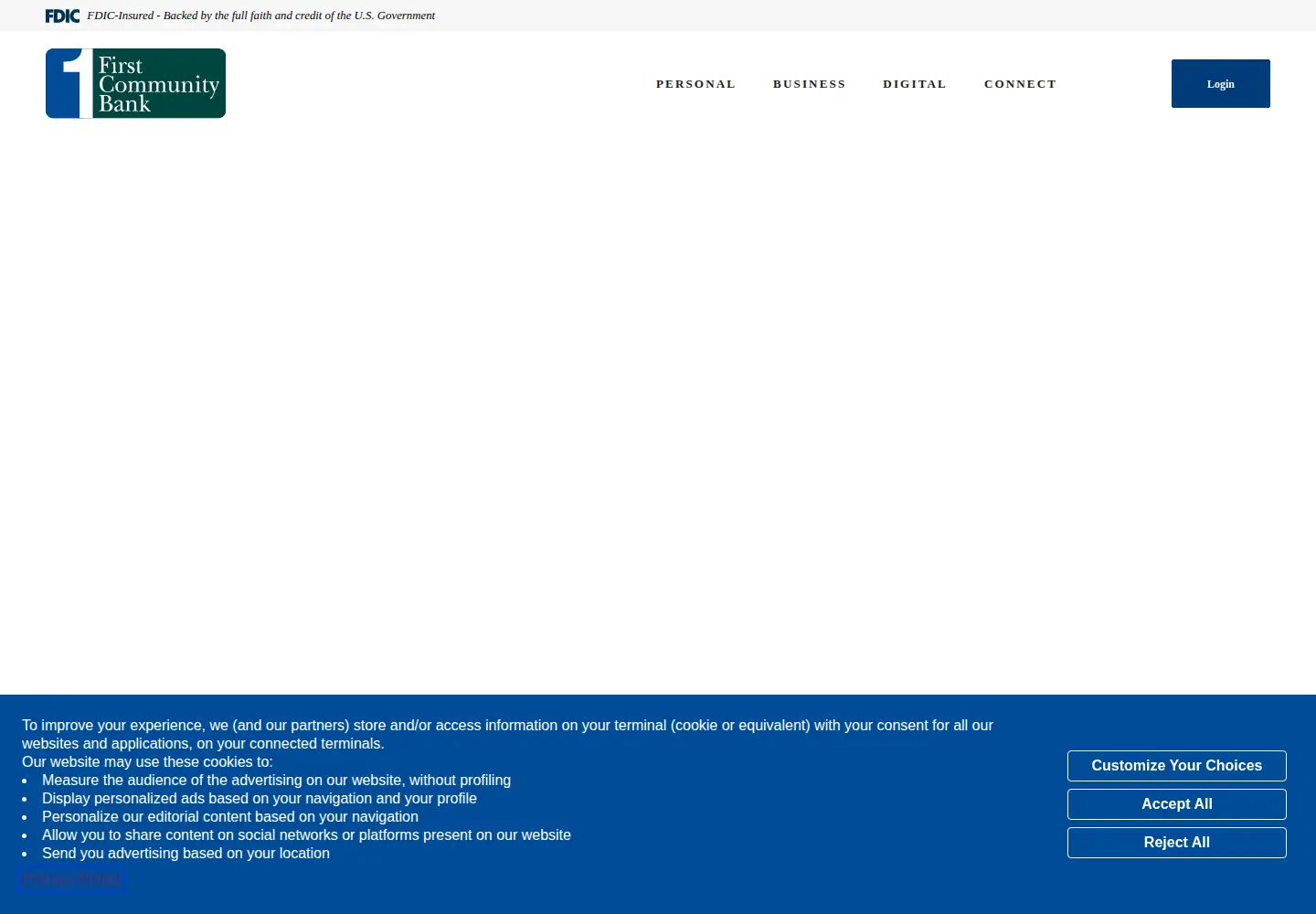 Screenshot of firstcb.com