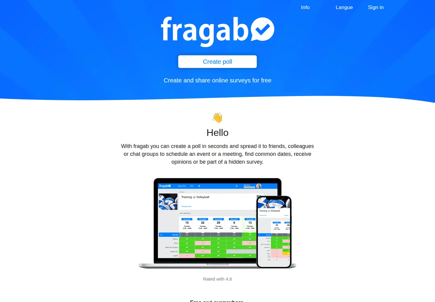 Captured homepage of fragab.com in the current scan